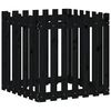vidaXL Garden Planter Black Solid pine wood 27.6 x 27.6 x 27.6 in.