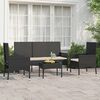 vidaXL Garden Lounge Set Black