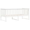 vidaXL Day Bed White Solid pine wood Twin Day Bed Rectangular Modern
