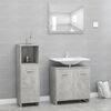 vidaXL Bathroom Furniture Set Concrete Grey Engineered Wood Medium