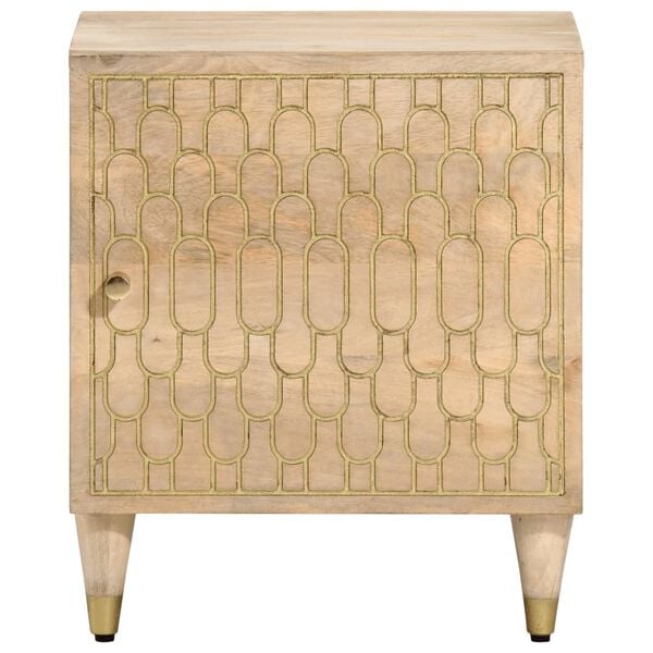 vidaXL Bedside Cabinet Bleached Natural