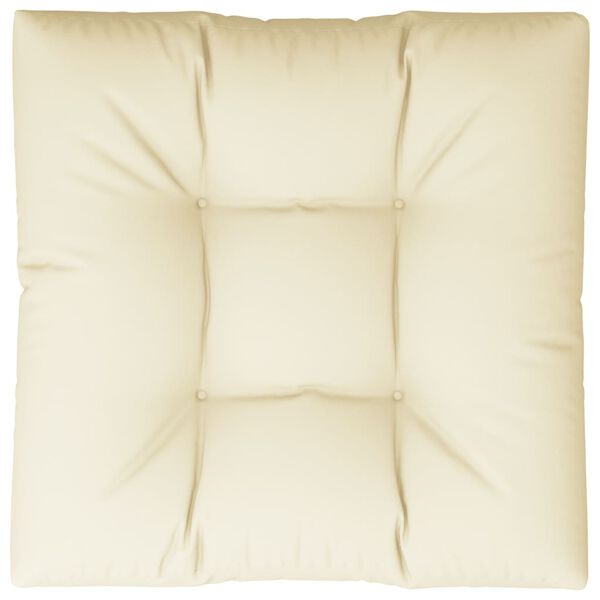 vidaXL Pallet Cushion Cream 100% polyester 31.5 x 31.5 x 4.7 in