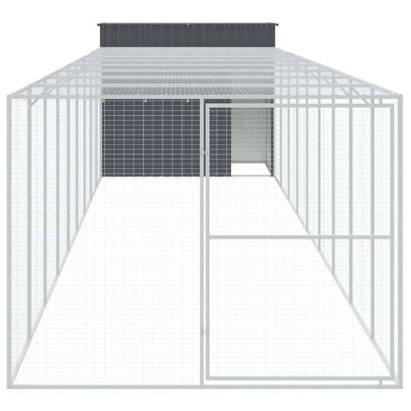 vidaXL Dog House Anthracite Galvanized steel Large Durable Dog House