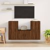 vidaXL TV Cabinet Set Set of 3 Brown Oak Engineered Wood Medium