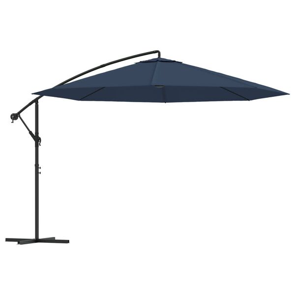 vidaXL Cantilever Garden Parasol Bold blue Polyester Large