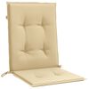 vidaXL Lowback Chair Cushion Set of 6 Melange beige 100% polyester