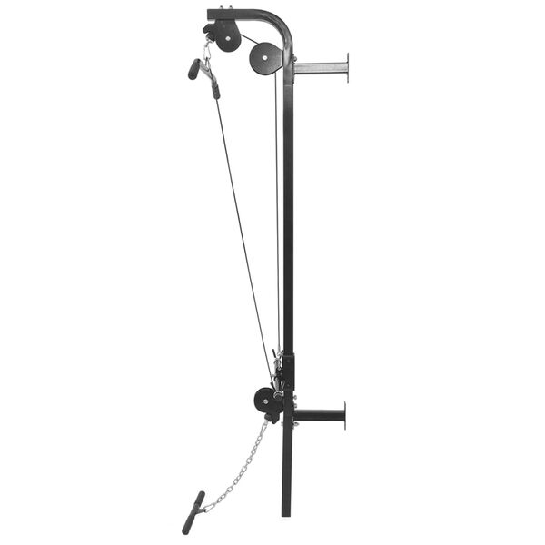 vidaXL Wall-mounted Power Tower with Barbell and Dumbbell Set 67.2 lb (91369+90377)