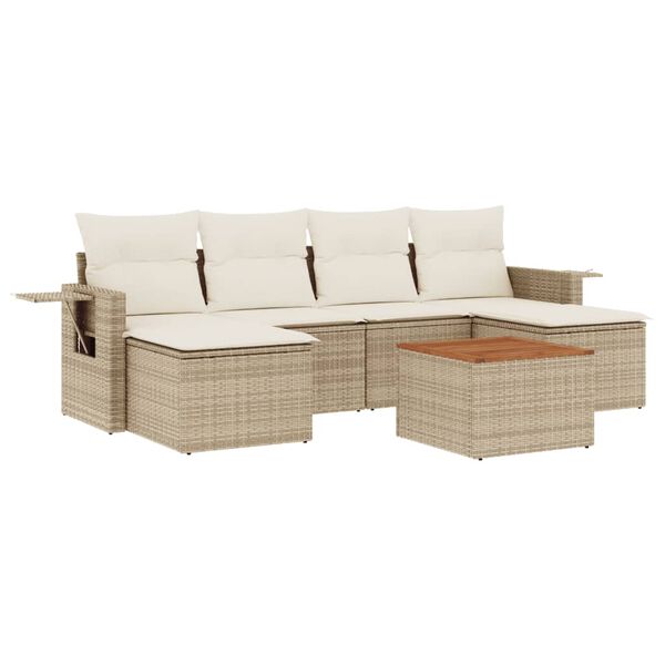 vidaXL Garden Sofa Set Beige, Cream White