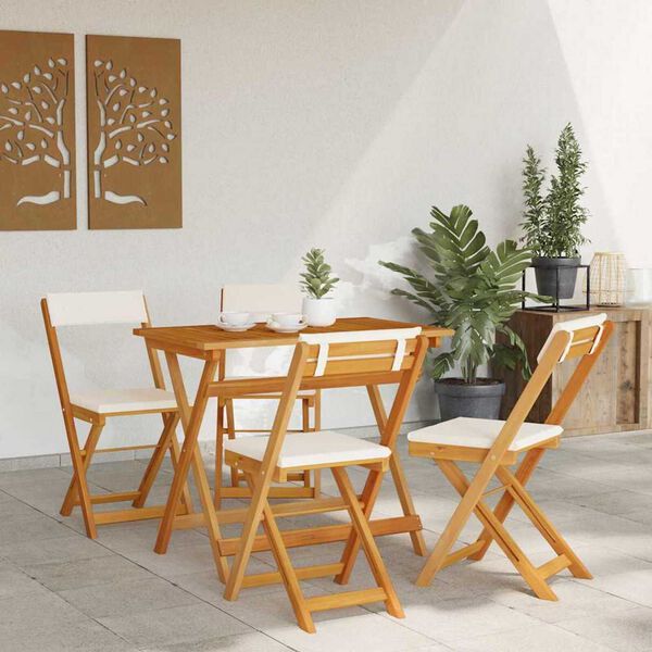 vidaXL Bistro Set 5 pcs Brown solid acacia wood