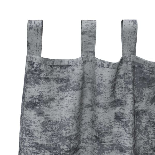 vidaXL Curtain with Curtains 2 pcs Silver Grey 55.1" x 55.1" Velvet