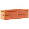 vidaXL Garden Planter Wax brown Solid pine wood 59.1x19.7x19.7 in