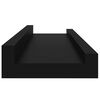 vidaXL Wall Shelf Set of 4 Black MDF Medium Wall mounting Wall Shelf