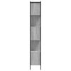 vidaXL Bookcase Grey Sonoma Engineered Wood and Powder-Coated Steel