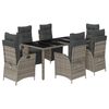 vidaXL Garden Dining Set Grey, Dark Grey