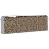 vidaXL Log Holder Silver 118.1"x17.7"x39.4" Galvanized Steel