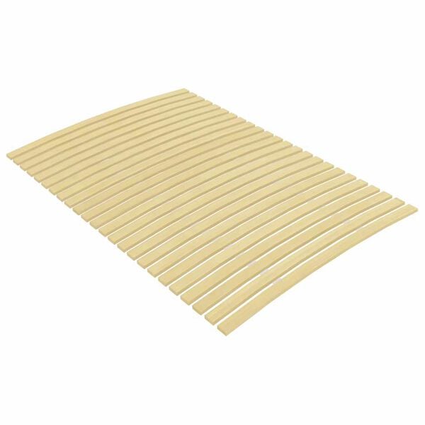 vidaXL Slatted Bed Base Natural Wood Solid poplar wood 47x78.7 in