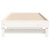 vidaXL Day Bed White Solid pine wood Full Expandable Day Bed