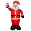 vidaXL Inflatable Santa Claus Red, White, Black, Multicolor Fabric, Plastic