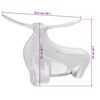 vidaXL Bull Sculpture Silver 14.57 x 17.32 x 6.69 in Aluminium