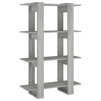 vidaXL Book Cabinet/Room Divider Gray Sonoma 31.5"x11.8"x48.6"