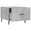 vidaXL Coffee Table Concrete grey Engineered wood, Iron 19.7x19.7 in