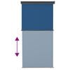 vidaXL Balcony Side Awning Blue Steel, aluminum, fabric (100% polyester)