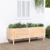 vidaXL Garden Raised Bed Natural wood Solid pine wood (untreated) Large