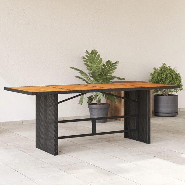 vidaXL Garden Table Black