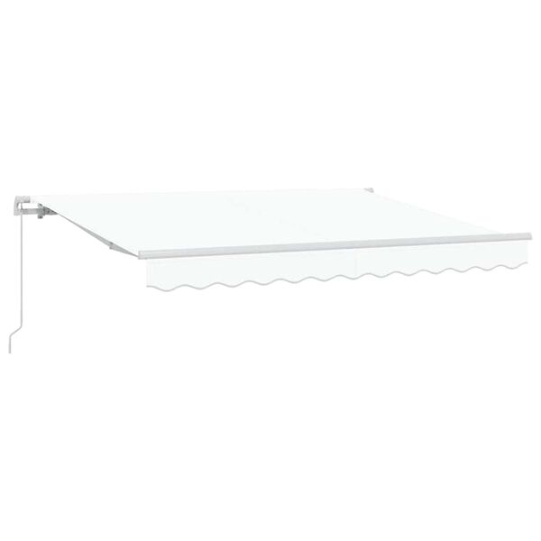 vidaXL Retractable Awning White 137.8" x 78.7" Polyester and Aluminium