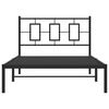 vidaXL Bed Frame Black Powder-Coated Steel Twin Bed Frame Rectangular