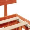 vidaXL Bed Frame Wax Brown 70.87 x 78.74 in Solid Pine Wood
