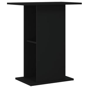 vidaXL Aquarium Stand Black Engineered wood 23.8 x 14.2 x 28.5 in
