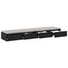 vidaXL Bed Drawers Black Oak 59.06 x 14.37 x 6.50 in Engineered Wood