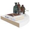 vidaXL Corner Shelf White Honeycomb MDF 13.8x13.8x1.5 in Wall mounting