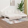 vidaXL Pull-out Day Bed White Solid pine wood 35.4 x 78.7 in mattresses
