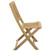 vidaXL Garden Chair Set of 4 Light Brown Solid Acacia Wood Normal