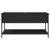 vidaXL Coffee Table Black Engineered wood, metal Medium Coffee Table