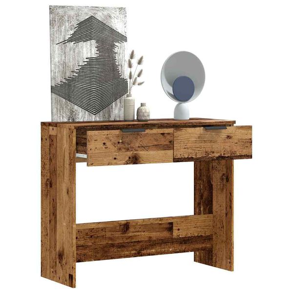 vidaXL Console Table Old wood Engineered wood Narrow Console Table