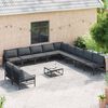 vidaXL Garden Sofa Set with Cushion Anthracite Steel