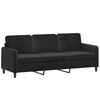 vidaXL Sofa Set Black Velvet (100% polyester), Metal, Textilene, Plywood