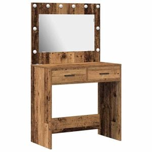 vidaXL Dressing Table Old Wood 78.5 x 41 x 135 cm Engineered wood