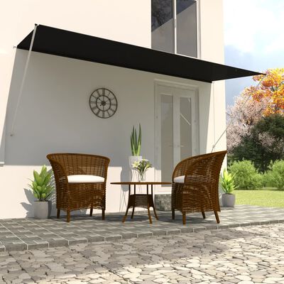 vidaXL Retractable Awning 157.5"x59.1" Anthracite