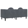 vidaXL Sofa Dark Grey Velvet (100% polyester), plywood, solid wood