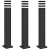 vidaXL Outdoor Floor Lamp Set of 3 Black