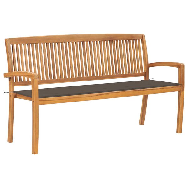 vidaXL Garden Bench Teak Smooth-finished teak wood with water-based varnish