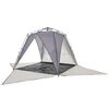 vidaXL Beach Tent 4-Person Gray Quick Release Waterproof