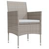 vidaXL Garden Dining Set Beige and Black