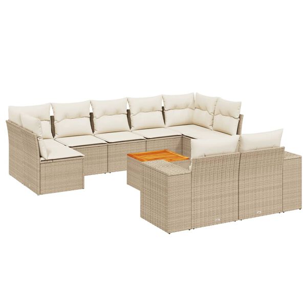 vidaXL Garden Sofa Set Beige