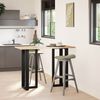 vidaXL Bar Table Leg Black Powder-coated steel Standard Adjustable Feet