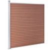 vidaXL WPC Fence Set 9 Square + 1 Slanted 652.4"x73.2" Brown